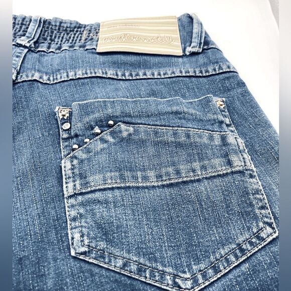 New Collection Preferencial 44 Plus Size Denim Super Stretch Shorts Brazil - Picture 4 of 7